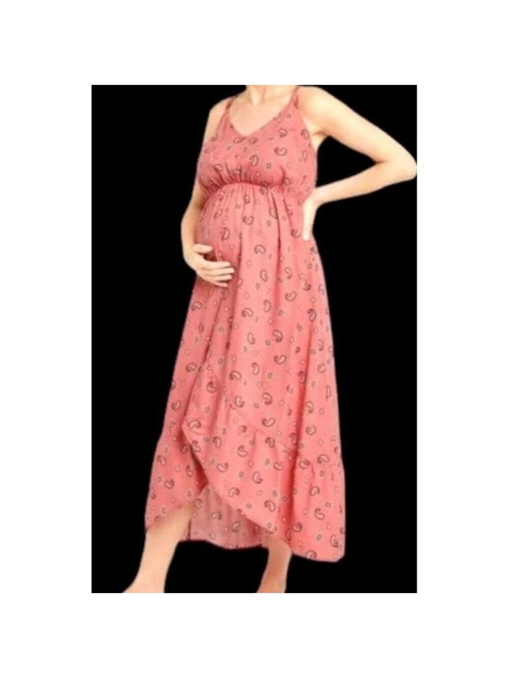 Isabel Maternity Summer Sundress By Ingrid & Isabel Hi-Lo Paisley Medium